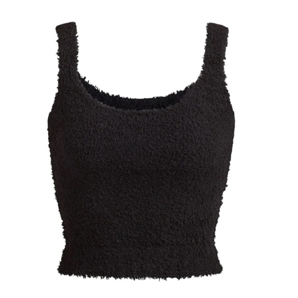 SKIMS Tops - SKIMS Onyx Black Cozy Knit Bouclé Tank Top - S/M